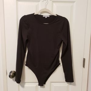 Black long sleeve body suit